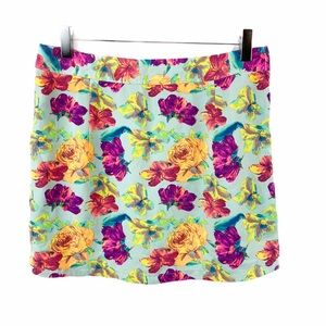 NWT Naked Zebra Neon Floral Mini Skirt Medium